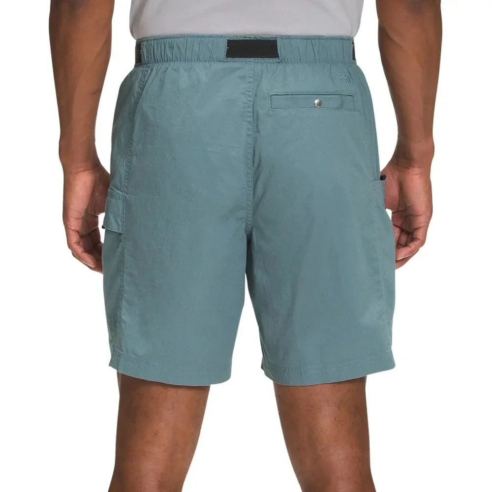 North Face Cargo Shorts Men's 2X Ripstop Belted Goblin Blue Organic Fiber NEW
